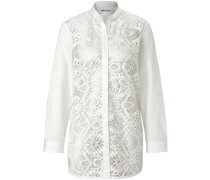 Long-Bluse mit Stehkragen