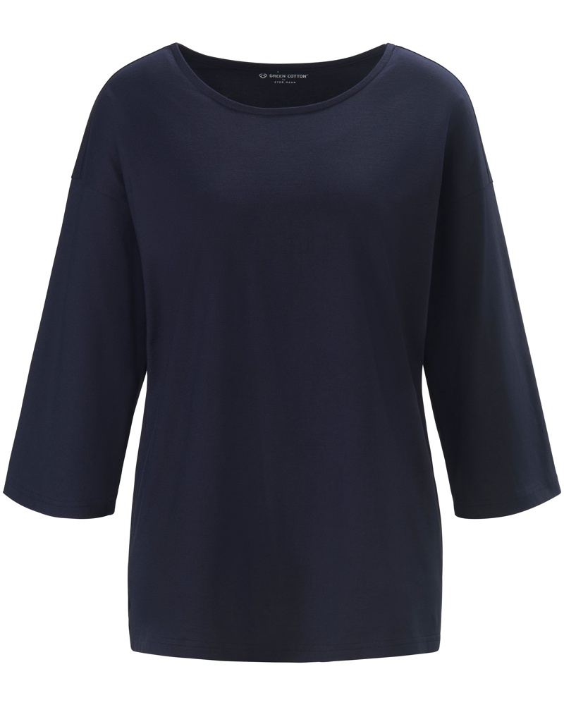 Green Cotton Damen Shirt