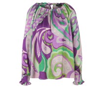 Bluse mit U-Bootausschnitt