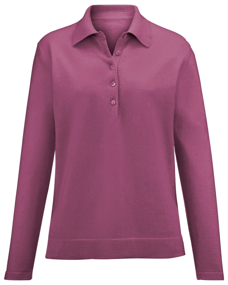 Peter Hahn Damen Polo-Pullover aus 100% Premium-Kaschmir