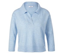Polo-Pullover mit 3/4-Arm