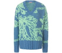 Long-Pullover mit V-Ausschnitt