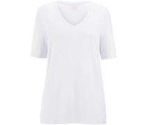 Shirt mit gerundetem V-Ausschnitt