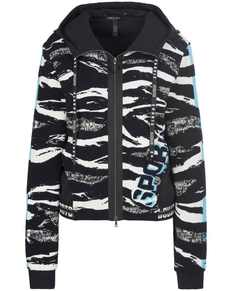 Marc Cain Damen Strickjacke mit Kapuze