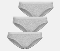 Bikini Slip "Steady Suzie" Grey Melange 3-Pack