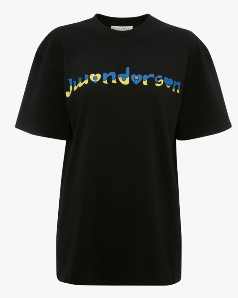 J.W.Anderson Damen x Run Hany T-Shirt mit Logo-Print