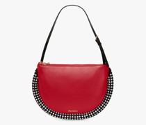 Bumper-Moon Schultertasche mit Kristallen