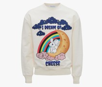 Sweatshirt mit "I Dream of Cheese"-Print
