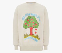 Sweatshirt mit Apfelbaum-Print