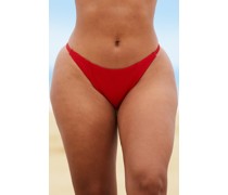 New York Texturiert Bikini Slip - Rot