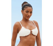 Hawaii Texturiert Bikini Oberteil - Crèmefarben