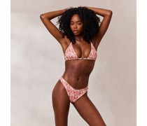 Doppelseitiges Triangle Bikini-Oberteil - Rosa/Floral