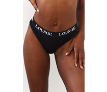 Ultra Comfort Ribbed String - Schwarz