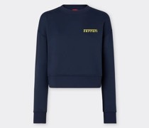 Ferrari Einfarbiges Sweatshirt Mit Ferrari-logo  Navy Blu