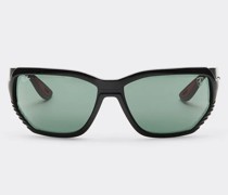 Ray-ban For Scuderia Rb4366m In Schwarz mit Dunkelgrünen Gläsern Unisex Schwarz