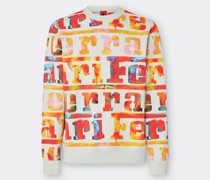 Ferrari Oberteil Aus Technischem Gewebe Mit „graffiti Multicolor“-print  Gips