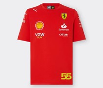 Ferrari Scuderia Ferrari Team 2024 Sainz Replica T-shirt  Rosso Corsa