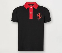 Ferrari Poloshirt Für Jungen Aus Pikee Aus Bio-baumwolle  Schwarz