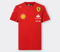 Ferrari Scuderia Ferrari Team 2024 Replica T-shirt Junior  Rosso Corsa