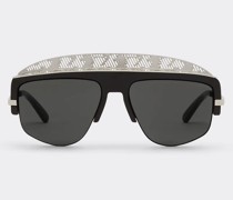 Ferrari Ferrari Sonnenbrille Mit Silbergrau Verspiegelten Gläsern  Schwarz
