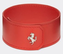 Ferrari Slap-armband Aus Glattleder  Rosso Dino
