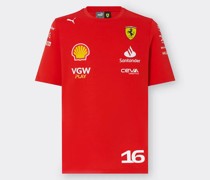 Ferrari Scuderia Ferrari Team 2024 Leclerc Replica T-shirt  Rosso Corsa