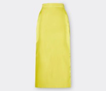 Ferrari Longuette-rock Aus Changierendem Nylon-mischgewebe  Giallo Modena