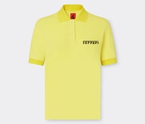 Ferrari Poloshirt Aus Baumwolle Mit Ferrari-logo Aus Silikon  Giallo Modena