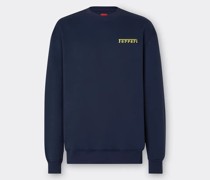Ferrari Sweatshirt Mit Ferrari-logo Aus Silikon  Navy Blu