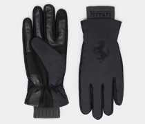 Ferrari Touchscreen-handschuhe Mit „cavallino Rampante“-stickerei  Schwarz