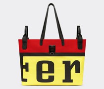Ferrari Mittelgroße Shopping Bag Ferrari Gt Bag Aus Technischem Gewebe Mit Maxi-logo  Hellgelb