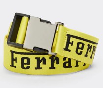 Ferrari Gürtel Aus Textilband Mit Ferrari-logo  Gelb