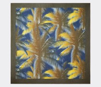Quadratischer Schal mit Palmenprint Unisex Military-grün