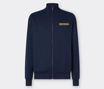 Ferrari Sweatshirt Mit Reißverschluss Und Ferrari-logo  Navy Blu