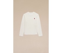 Ami De Cœur T-Shirt mit langen Ärmeln Weiß Unisex