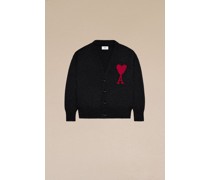 Cardigan mit Intarsien-Logo Schwarz Unisex