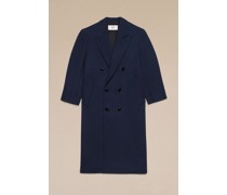 Zweireihiger Oversize Mantel Blau für Männer