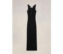 Langes Tanktop-Kleid Schwarz für Frauen