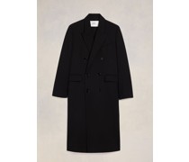 Zweireihiger Mantel Schwarz für Frauen