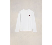 Ami De Cœur T-Shirt mit langen Ärmeln Weiß Unisex