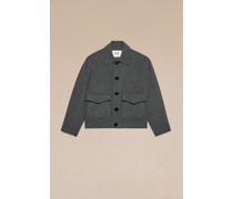 Doubleface-Jacke im Kastenschnitt Grau Unisex