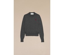 Pullover mit rotem Ami de Cœur Logo Grau für Frauen