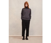 Ami De Cœur Rollkragenpullover mit Stickerei Grau für Männer