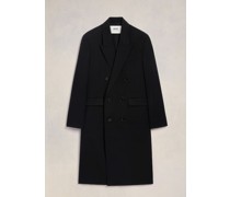 Zweireihiger Mantel Schwarz für Männer