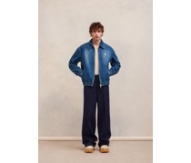 Jeans-Bomberjacke mit Reißverschluss Blau für Männer