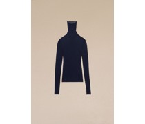 T-Shirt mit Rollkragen Blau für Frauen