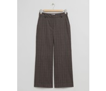 Gerade Hose Aus Wollmischung - Grau