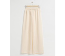 Pull-On-Leinenhose mit Lockerem Schnitt - Beige