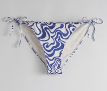 Bikinihose mit Schleifen - Blau Weiß
