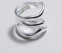 Dreilagiger Ring - Silberfarben